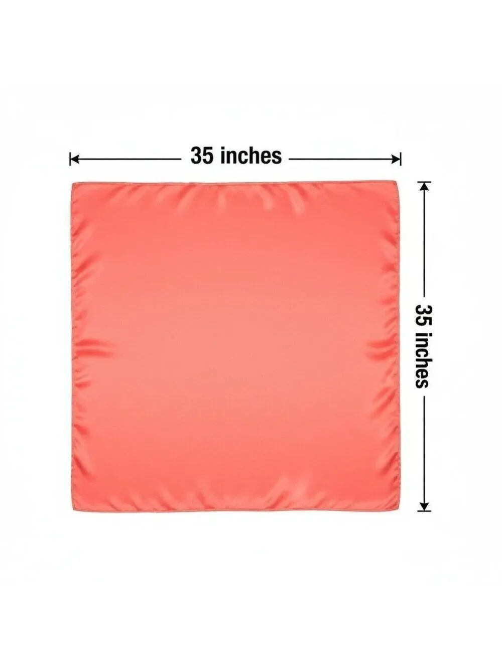 Coral Wild Rag Scarf 35x35 Satin Western Cowgirl Bandana